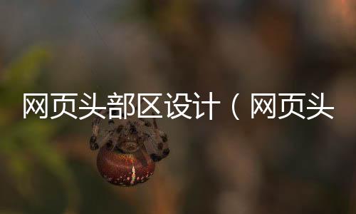 网页头部区设计(网页头部一般包含哪些内容)